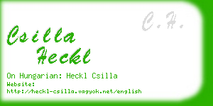 csilla heckl business card